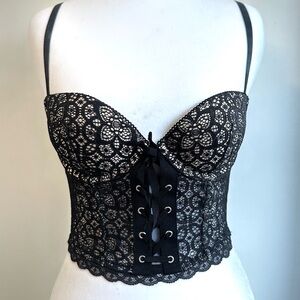 Victoria’s Secret Lace Push Up Corset Top 32B